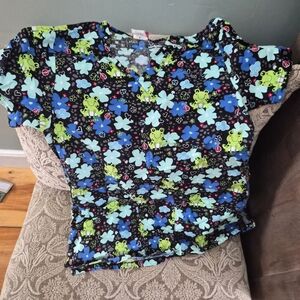 Dickies Kids Frog and Floral Shirt - Black and Green
